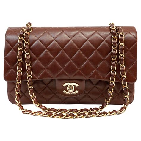 chanel classic flap bag brown|chanel classic flap bag vintage.